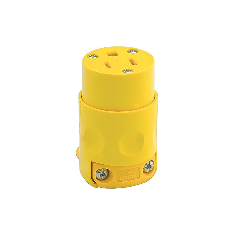 Conector Leviton pvc 3x15 amarillo 515cv