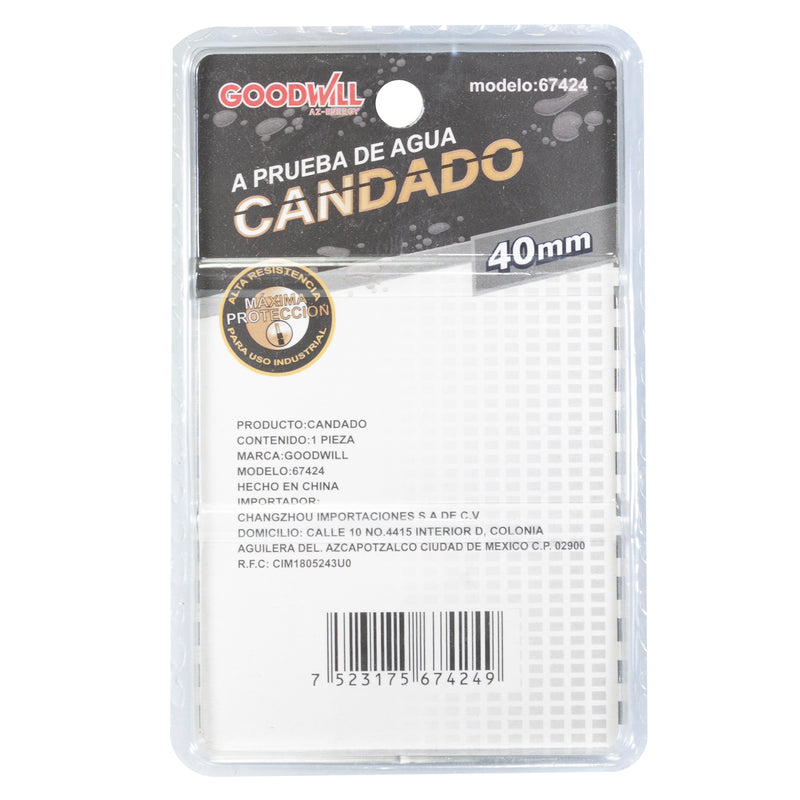 Candado Good Will reforzado 40mm