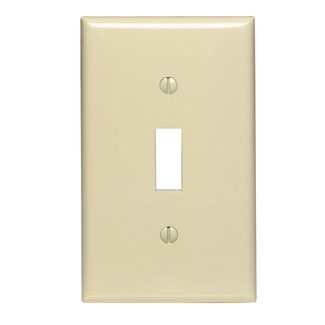 Placa Leviton nylon p/interruptor de palanca/dimmer marfil