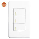 Placa Solaris elegance c/ 2 apa sencillos y 1 escalera