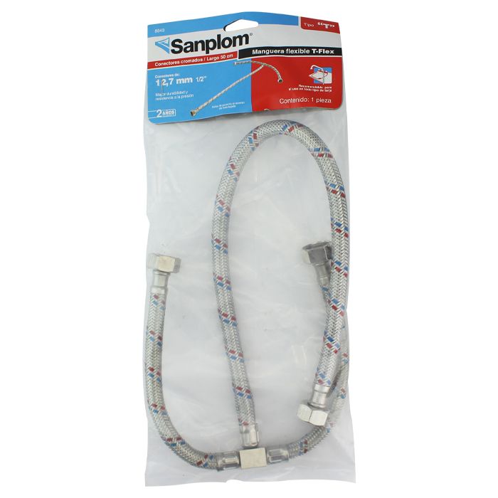 Manguera sanplom flexible 1/2 x 1/2 tipo t