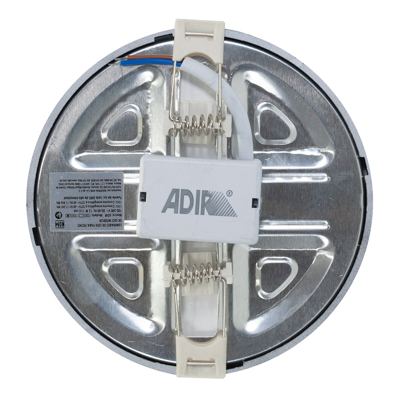 EMPOTRADO ADIR LED 12W REDONDO AJUSTABLE LUZ FRIA NEGRO