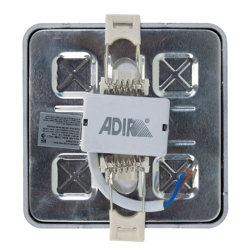 EMPOTRADO ADIR LED 9W CUADRADO AJUSTABLE LUZ FRIA NEGRO