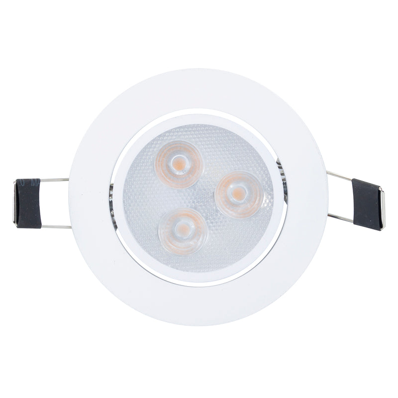 Empotrado Adir dirig.led. carcasa bca 3x1w.cálido