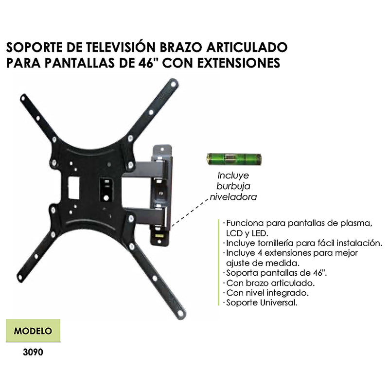 Soporte Adir tv con brazo y Extensión 46