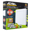Luminario Adir cuadrado de sobreponer 6W blanco - La nueva eléctrica