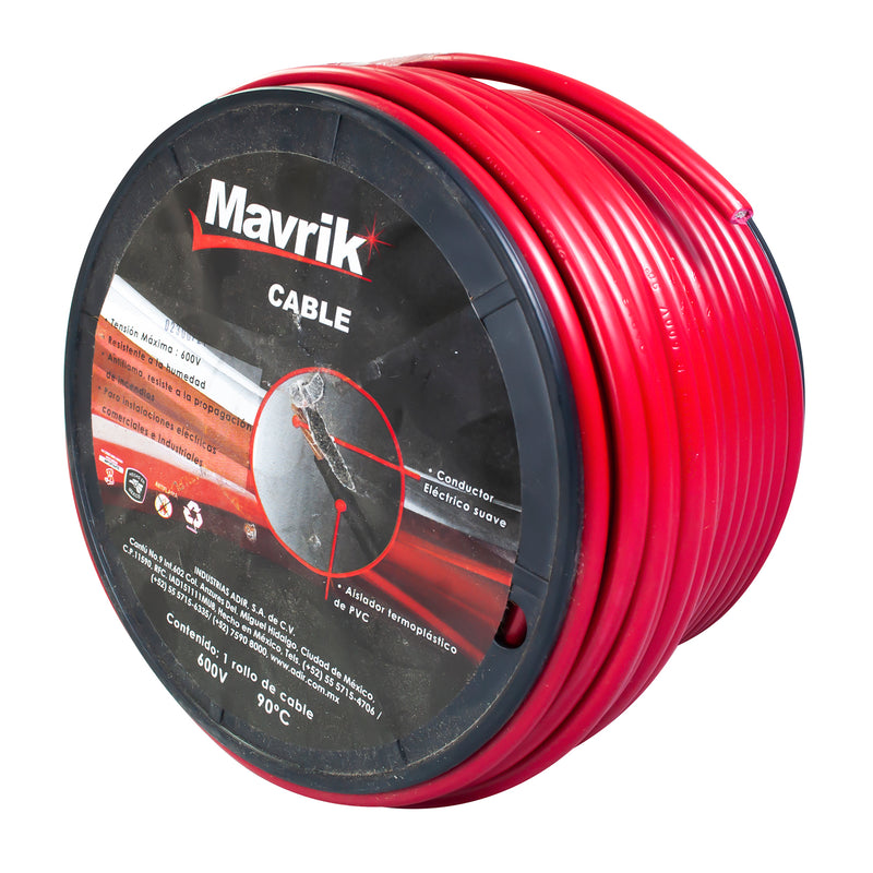 Cable mavrik cal 8 rojo 50 mts