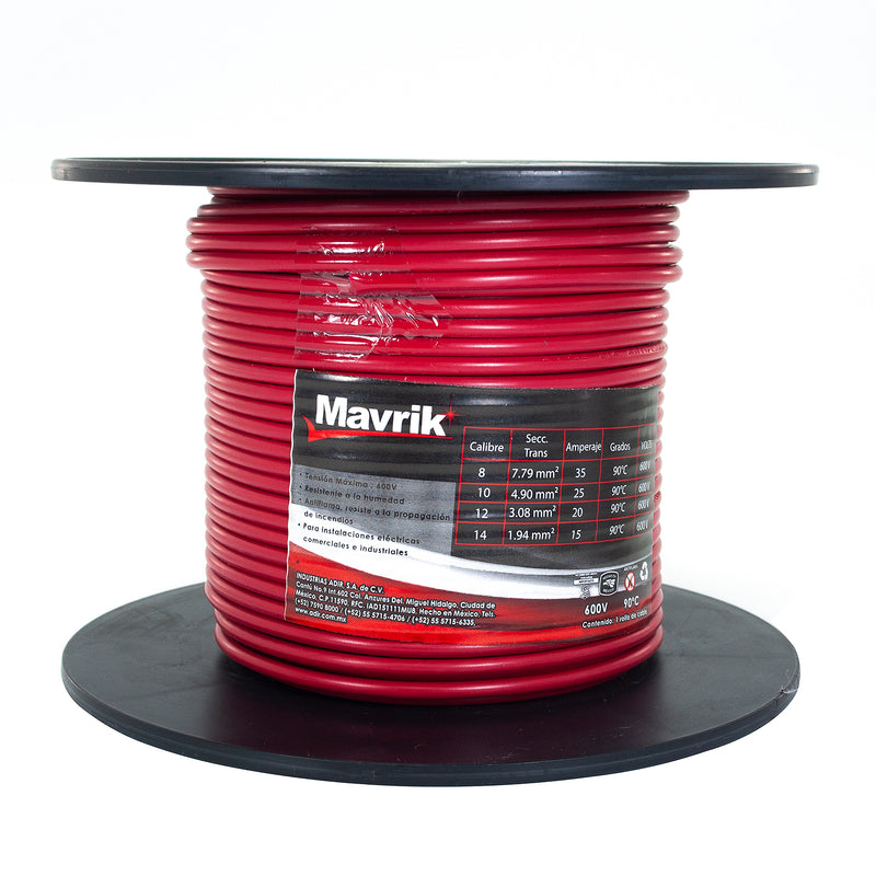 Cable mavrik cal. 14 rojo 50 mts