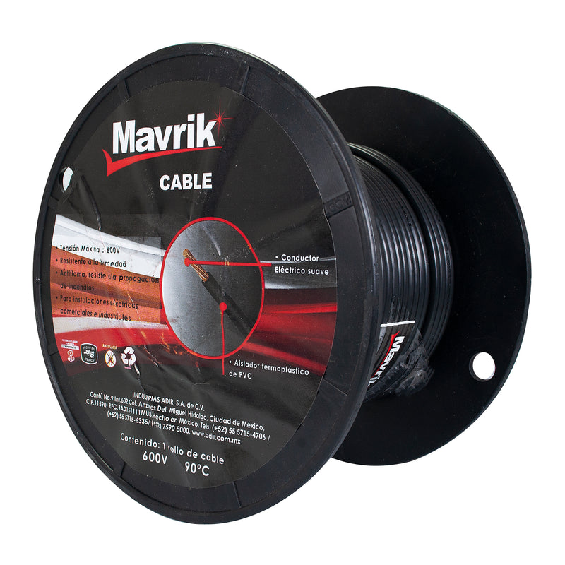 Cable mavrik cal 14 negro 50 mts