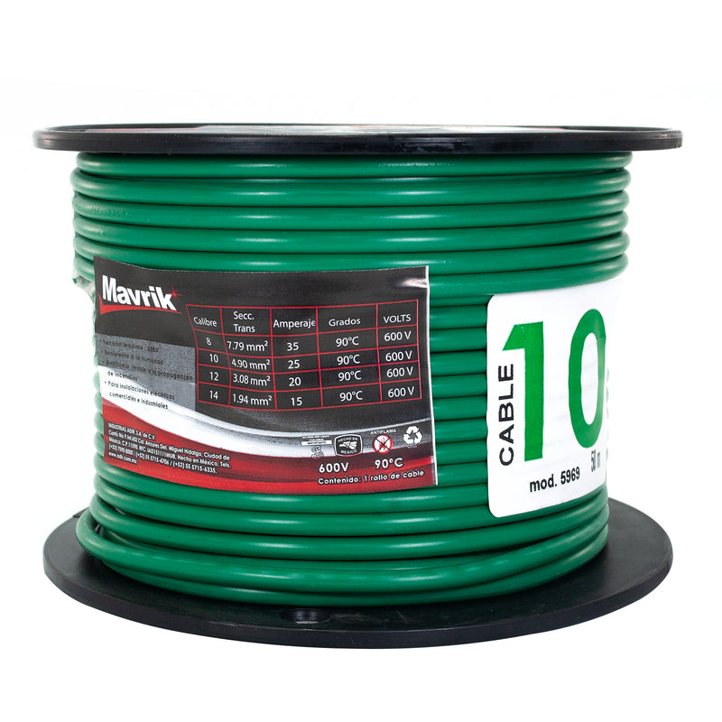 Cable mavrik cal. 10 verde 50 mts