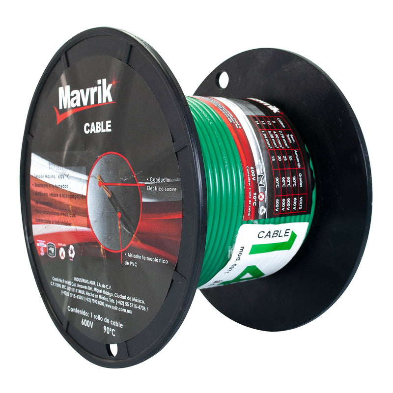 Cable mavrik cal. 14 verde 50 mts