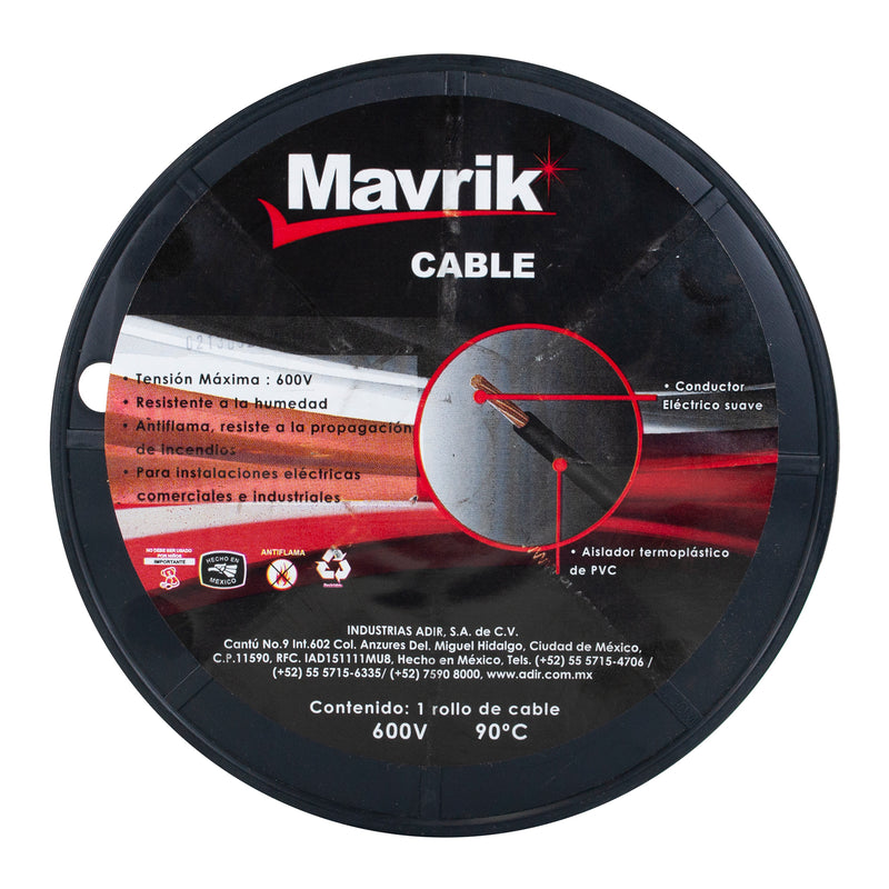 Cable mavrick cal 12 rojo 25mts