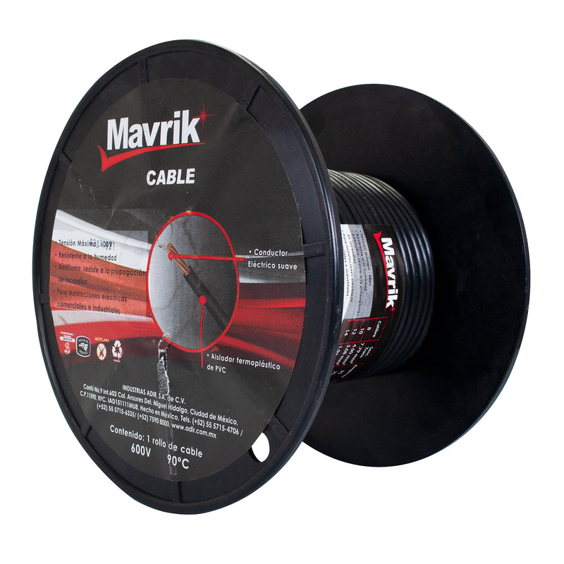 Cable mavrik cal 12 negro 25 mts