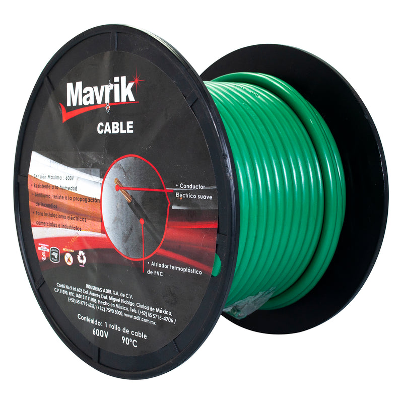 Cable mavrik cal 8 verde 25 mts