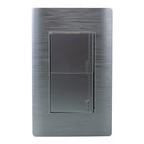 Placa HUH aluminio 2 apagadores escalera - La nueva eléctrica