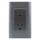 Placa huh aluminio contacto duplex - La nueva eléctrica