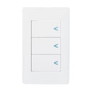 Placa Lucek con 3 apagadores sencillos blanco - La nueva eléctrica