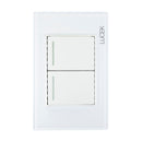 Placa Lucek colors c/2 apagadores sencillos blanco - La nueva eléctrica