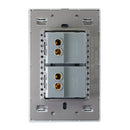 Placa Lucek metal 2 apagadores sencillos plata - La nueva eléctrica