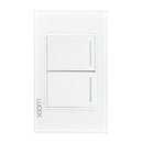 Placa Lucek crystal apagador sencillo/escalera blanco/blanco - La nueva eléctrica