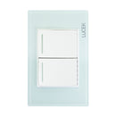 Placa Lucek crystal apagador sencillo/escalera crystal/blanco - La nueva eléctrica