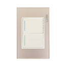 Placa Lucek crystal apagador sencillo/escalera dorado/marfil - La nueva eléctrica