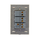 Placa Lucek crystal c/3 apagadores sencillo dorado/marfil - La nueva eléctrica