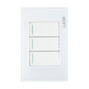 Placa Lucek colors c/3 apagadores sencillo blanco - La nueva eléctrica