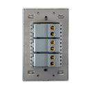 Placa Lucek metal 3 apagadores sencillos plata - La nueva eléctrica