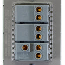 Placa Lucek crystal c/2 apagadores sencillo y escalera blanco/blanco - La nueva eléctrica