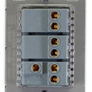 Placa Lucek crystal c/2 apagadores sencillo y escalera negro/negro - La nueva eléctrica