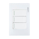 Placa Lucek colors c/2 apagadores sencillos y escalera blanco - La nueva eléctrica