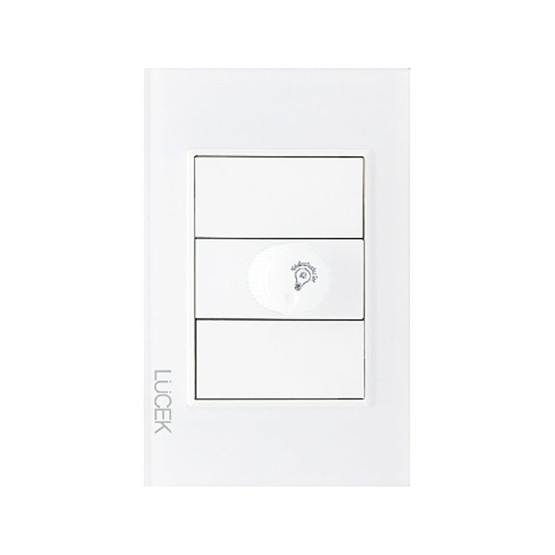 Placa Lucek crystal dimmer blanco/blanco