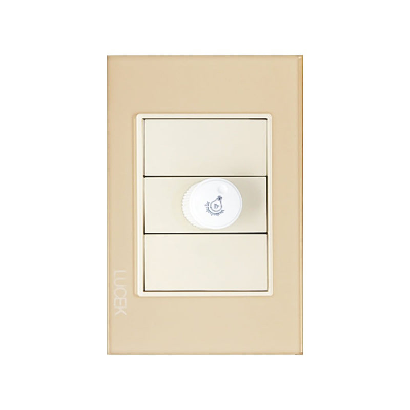 Placa Lucek crystal dimmer dorado/marfil