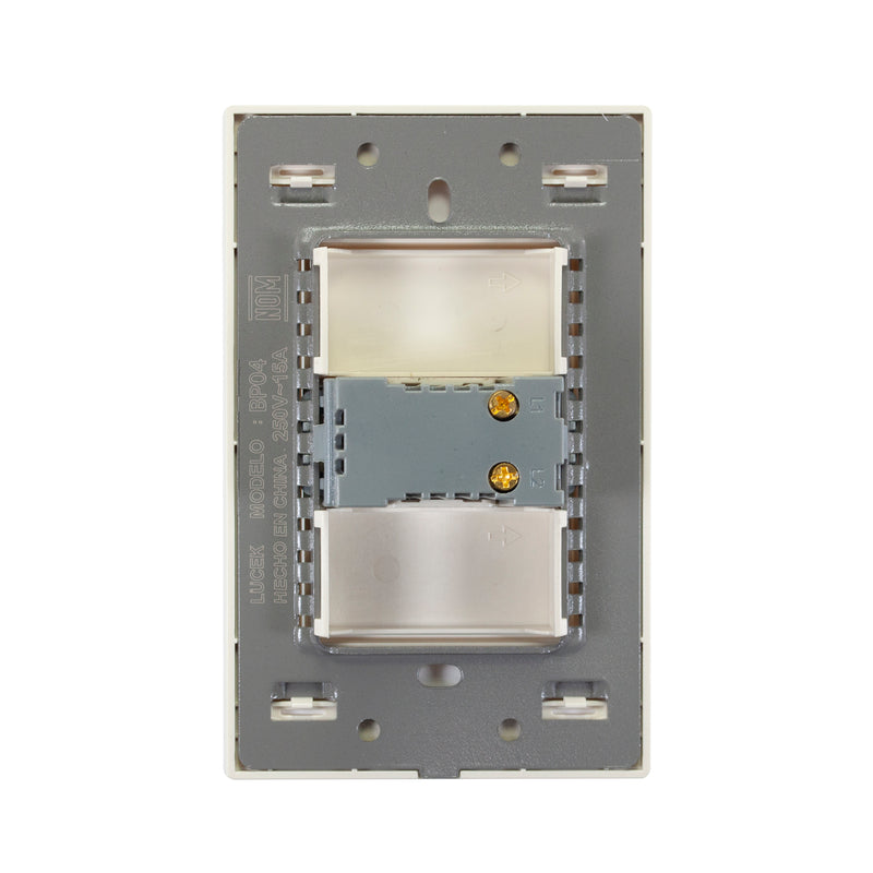 Placa Lucek crystal dimmer dorado/marfil