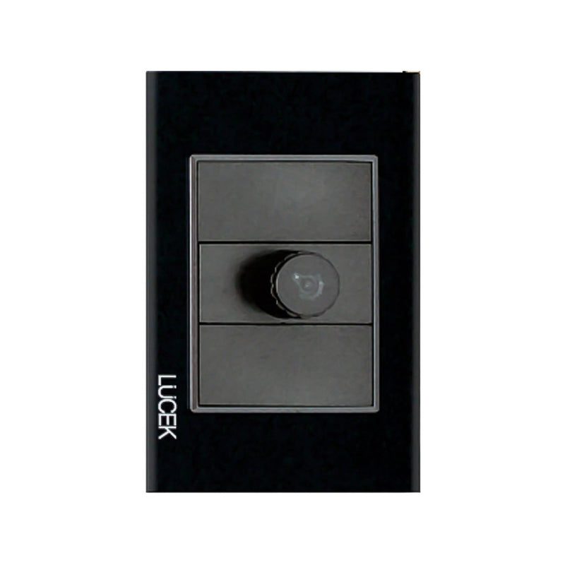 Placa Lucek crystal dimmer negro/negro