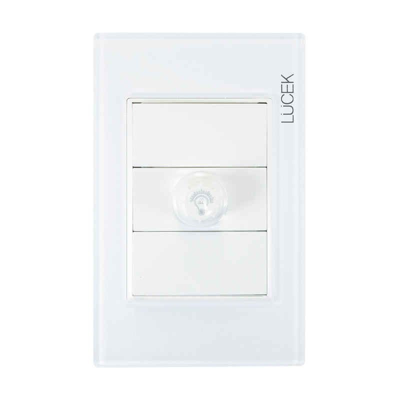 Placa Lucek colors dimmer blanco