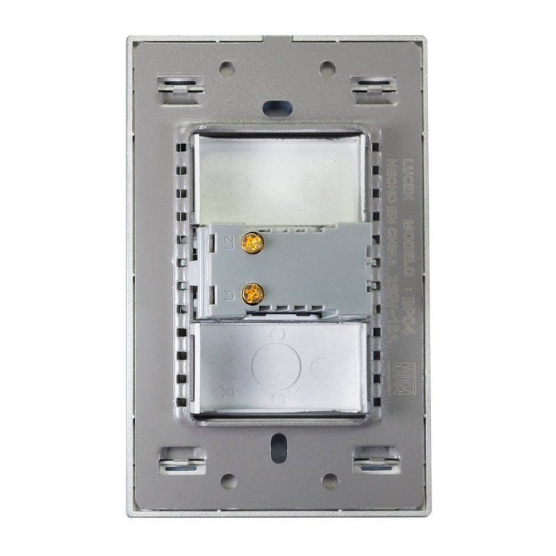 Placa Lucek metal dimmer anonizado