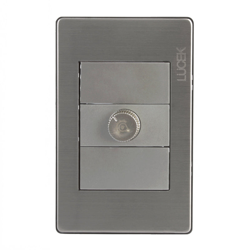 Placa Lucek metal dimmer plata