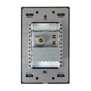 Placa Lucek metal 1 contacto 2 USB anonizado - La nueva eléctrica
