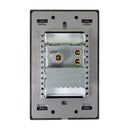 Placa Lucek metal 1 contacto 2 USB plata - La nueva eléctrica