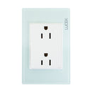 Placa Lucek Crystal contacto dúplex crystal/blanco - La nueva eléctrica