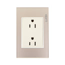 Placa lucek crystal contacto duplex dorado/marfil - La nueva eléctrica