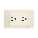 Placa Lucek colors contacto duplex hueso - La nueva eléctrica