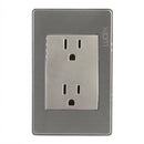 Placa lucek metal contacto duplex plata - La nueva eléctrica