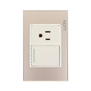 Placa Lucek crystal contacto y apagador dorado/marfil - La nueva eléctrica