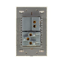 Placa Lucek crystal contacto y apagador dorado/marfil - La nueva eléctrica