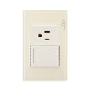 Placa Lucek colors apagador y contacto hueso - La nueva eléctrica