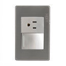 Placa lucek metal 1 apag sencillo 1 contacto plata - La nueva eléctrica