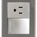 Placa lucek metal 1 apag sencillo 1 contacto plata - La nueva eléctrica